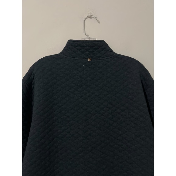 Billy Reid Diamond Quilt Half Zip Sweater Men’s Carbon Blue XXL Pullover - Picture 6 of 16
